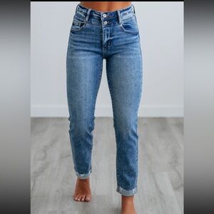 Kancan high rise slim straight jeans